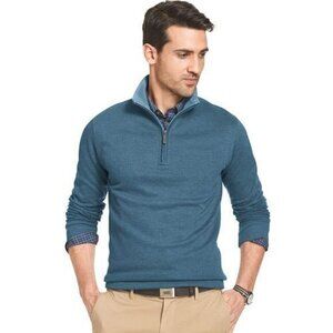 Van Heusen Sweater Large Teal Pullover Shirt Spec